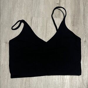 Talula Black V-Neck Crop Top